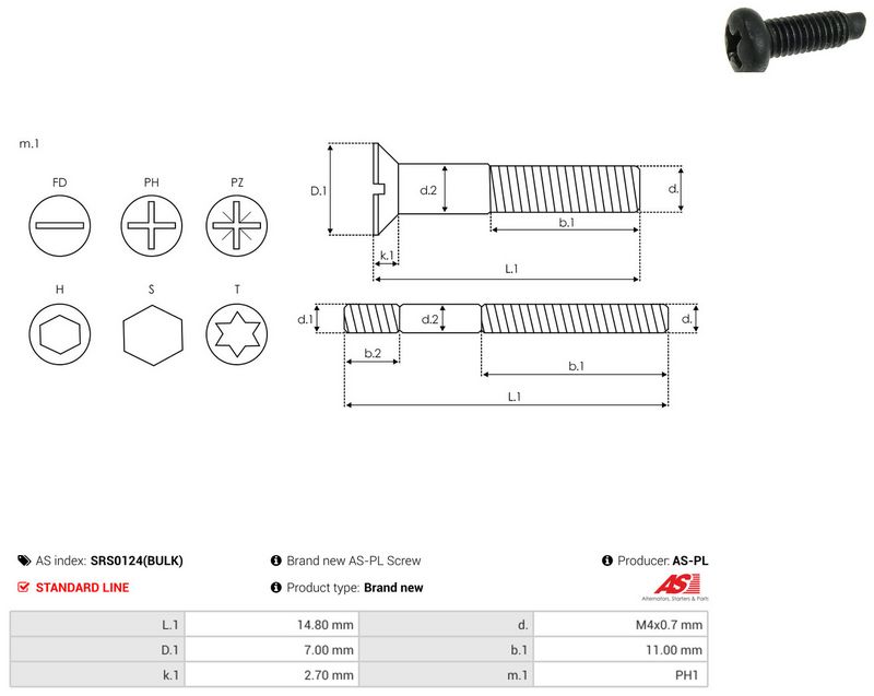 AS-PL SRS0124(BULK) Repair Set, alternator