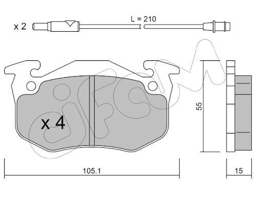 Set placute frana,frana disc 822-036-2 CIFAM