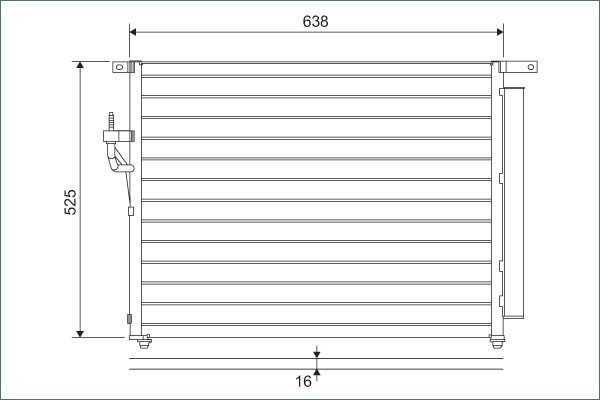 VALEO Condensor, airconditioning 822603