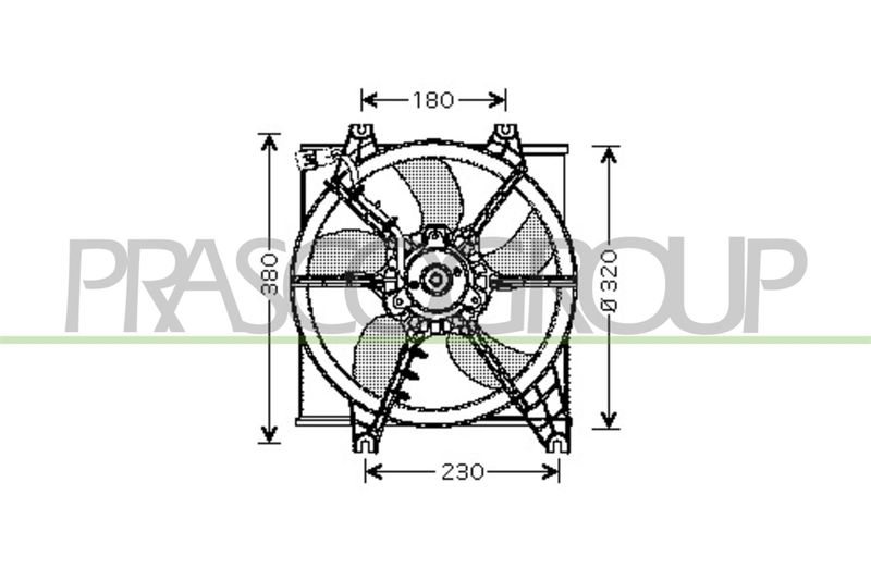 PRASCO ventilátor, motorhűtés HN016F001