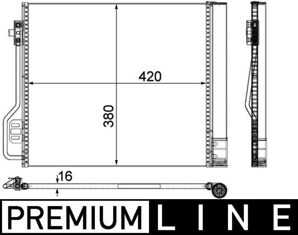 MAHLE kondenzátor, klíma AC 488 000P