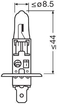 Автолампа галогенова 55W OSRAM 64150ALS