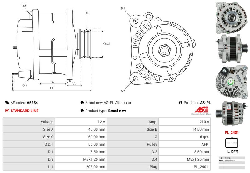 AS-PL A5234 Alternator