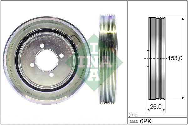 Schaeffler INA Szíjtárcsa, főtengely 544 0040 10