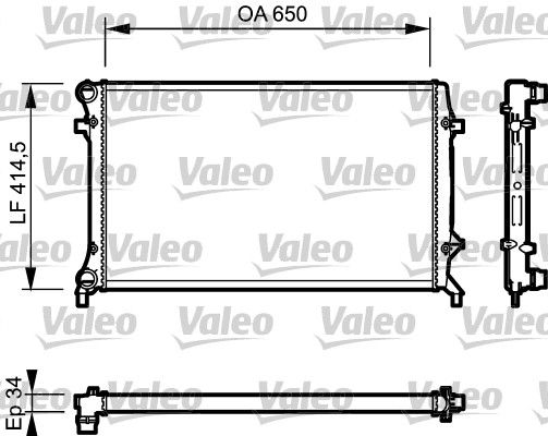 Valeo Radiator, engine cooling 735120