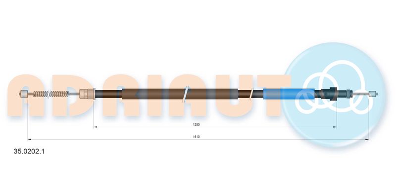 Тросовий привод, стоянкове гальмо, Adriauto 3502021