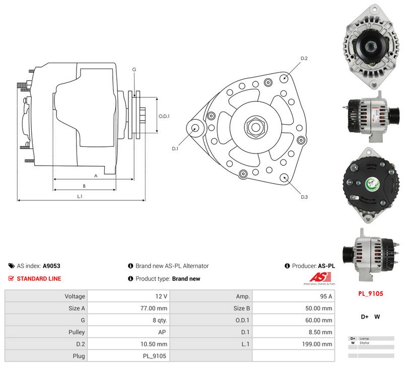 Generaator, AS-PL A9053