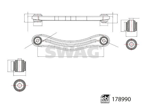SWAG 33 10 4768 Control/Trailing Arm, wheel suspension