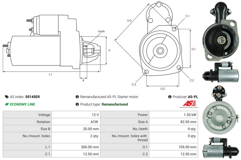 AS-PL S9145ER Starter