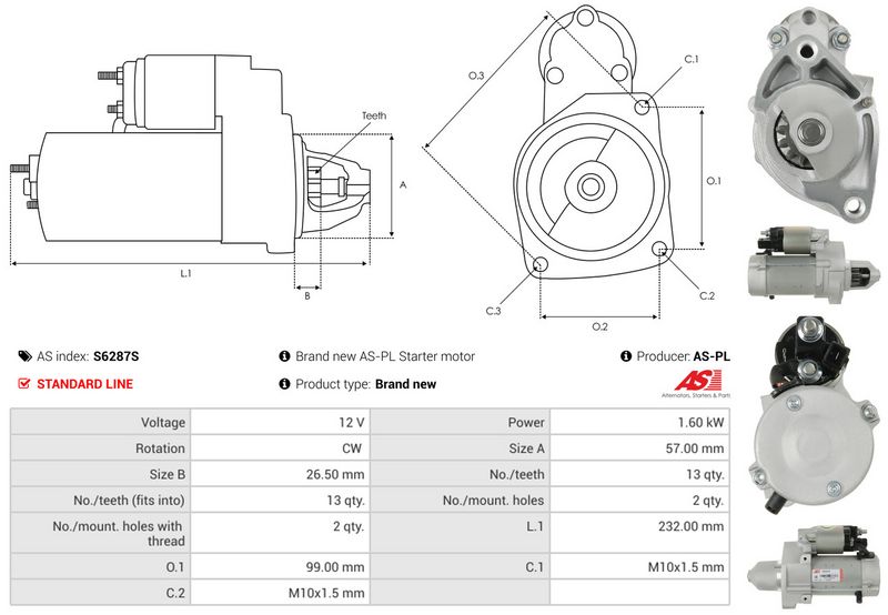AS-PL S6287S Starter