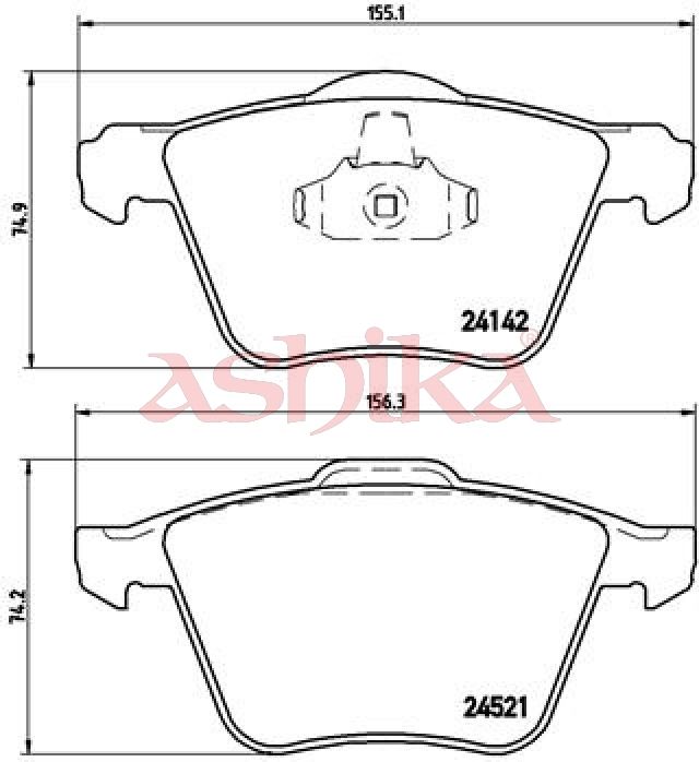 ASHIKA 50-00-0349 Brake Pad Set, disc brake
