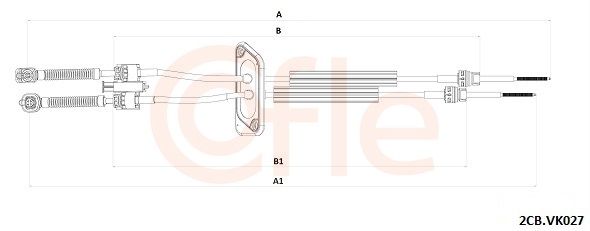 Тросовий привод, коробка передач, Cofle 92.2CB.VK027