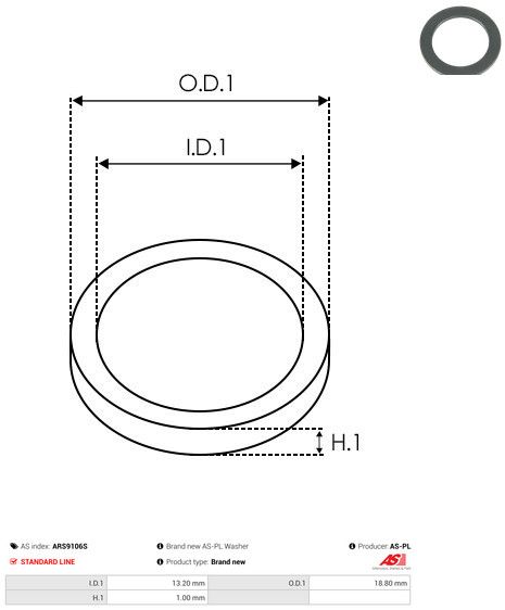 Remondikomplekt, generaator, AS-PL ARS9106S