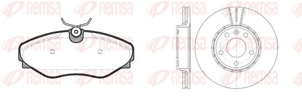 Комплект гальма, дискове гальмо, Remsa 8834.01