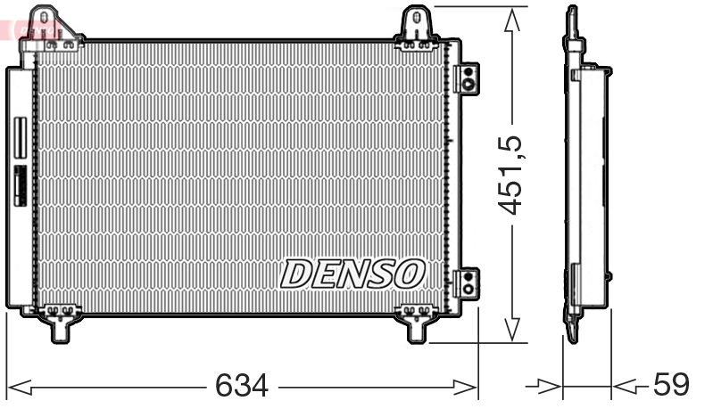 DENSO kondenzátor, klíma DCN21034
