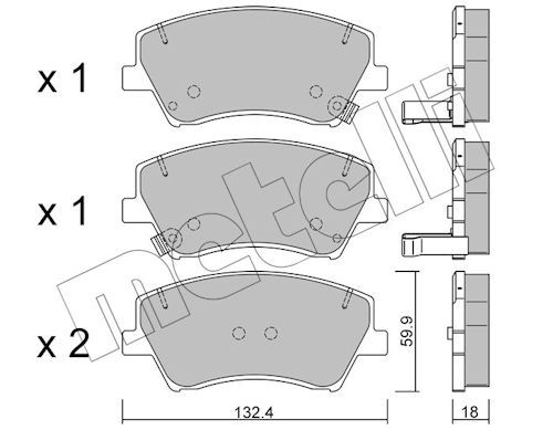 Plaquettes+de+frein+à+disque METELLI 22-1092-0