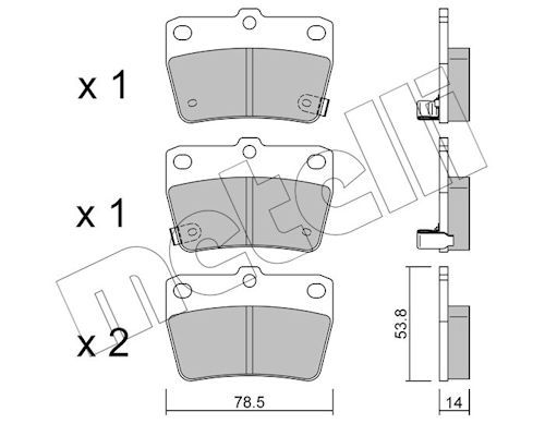 Plaquettes+de+frein+à+disque METELLI 22-0431-0