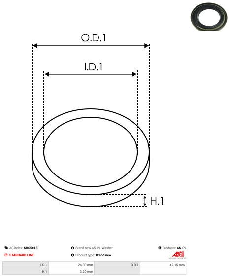 Remondikomplekt, generaator, AS-PL SRS5013