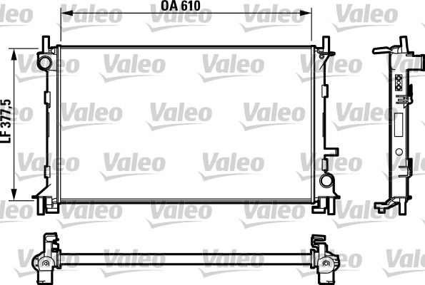 Радіатор, система охолодження двигуна, Valeo 732732