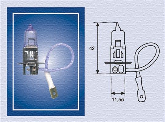 Лампа розжарювання, протитуманна фара, Magneti Marelli 002554100000