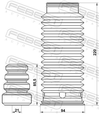 FEBEST SZSHB-GVIIF-KIT Dust Cover Kit, shock absorber