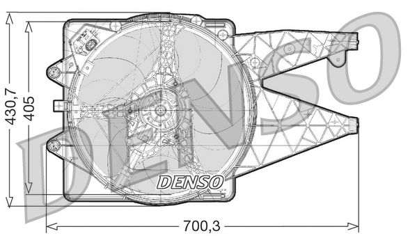 DENSO ventilátor, motorhűtés DER01021