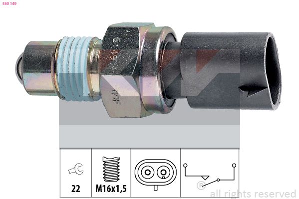 Перемикач, ліхтар заднього ходу, Kw 560149
