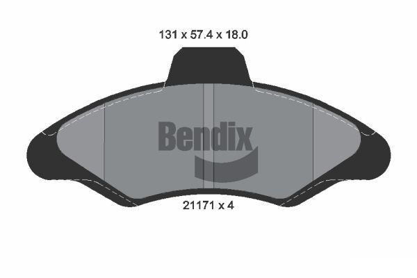BENDIX Braking fékbetétkészlet, tárcsafék BPD1759