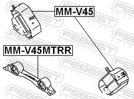FEBEST MM-V45MTRR Mounting, engine