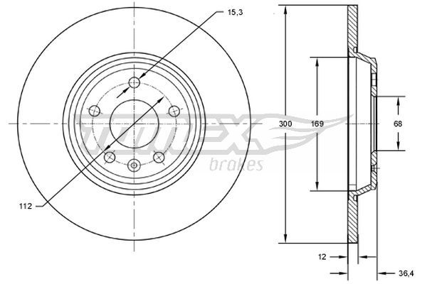 TOMEX Brakes féktárcsa TX 72-50