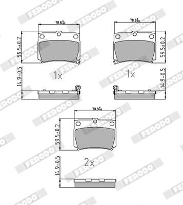 FERODO FDB1570 Brake Pad Set, disc brake