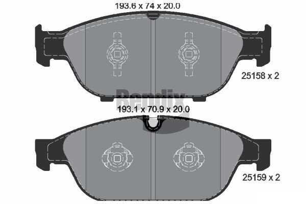 BENDIX Braking fékbetétkészlet, tárcsafék BPD1497