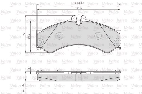 VALEO 872153 Brake Pad Set, disc brake