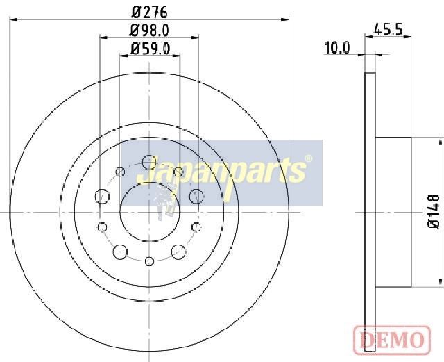 спирачен диск JAPANPARTS