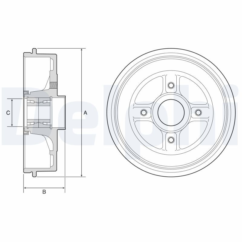 DELPHI fékdob BFR595