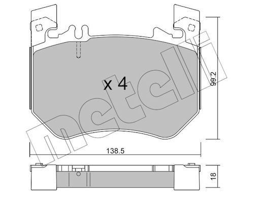 Plaquettes+de+frein+à+disque METELLI 22-1311-0