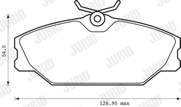 Комплект гальмівних накладок, дискове гальмо, Jurid 573008JC