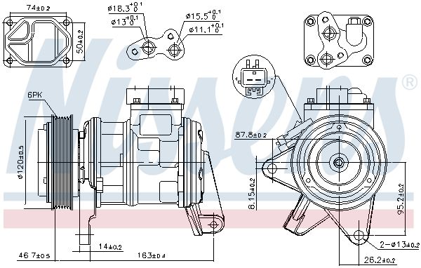 NISSENS 89087 Compressor, air conditioning