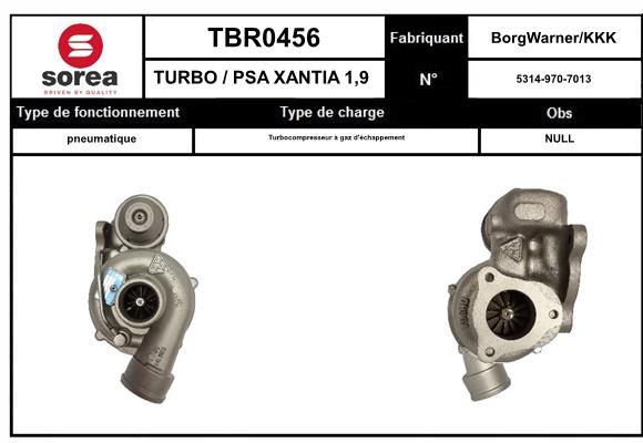 Compresor,sistem de supraalimentare TBR0455 EAI
