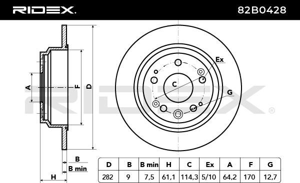 спирачен диск RIDEX