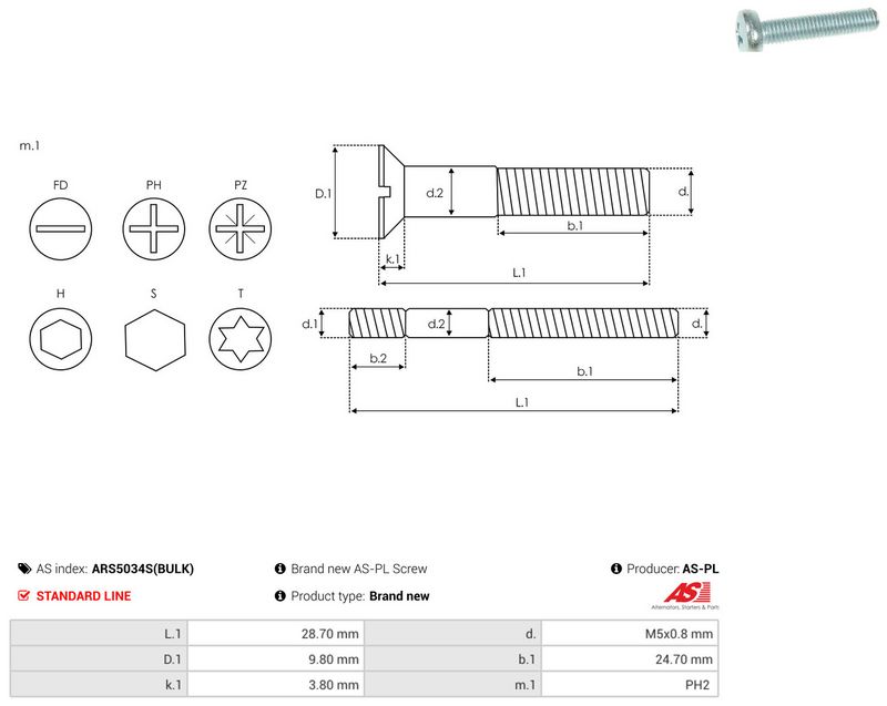 AS-PL ARS5034S(BULK) Repair Set, alternator