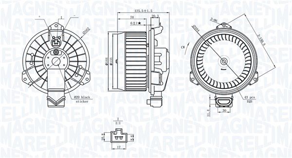 MAGNETI MARELLI Utastér-ventilátor 069412749010