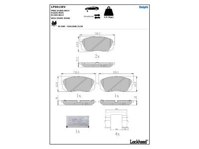 DELPHI LP5013EV Brake Pad Set, disc brake