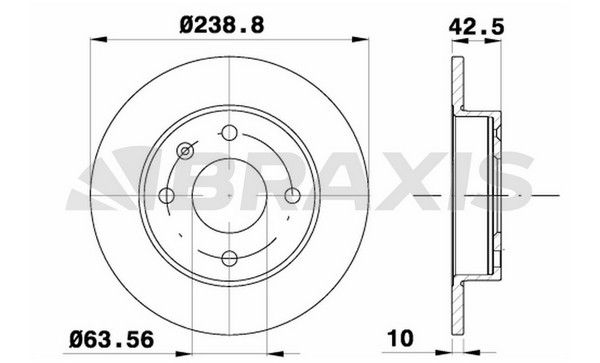Гальмівний диск, Braxis AE0213