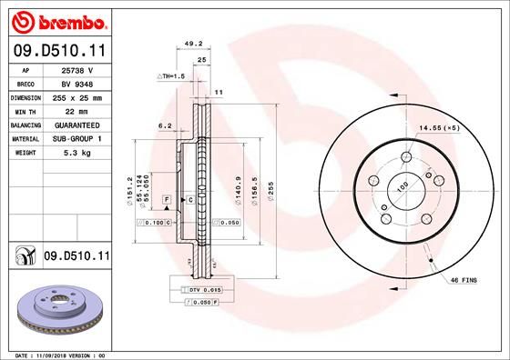 Диск тормозной (передний) BREMBO