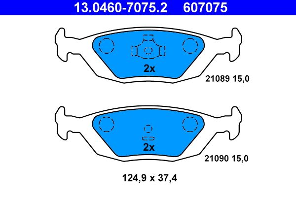 Set placute frana,frana disc 13.0460-7075.2 ATE