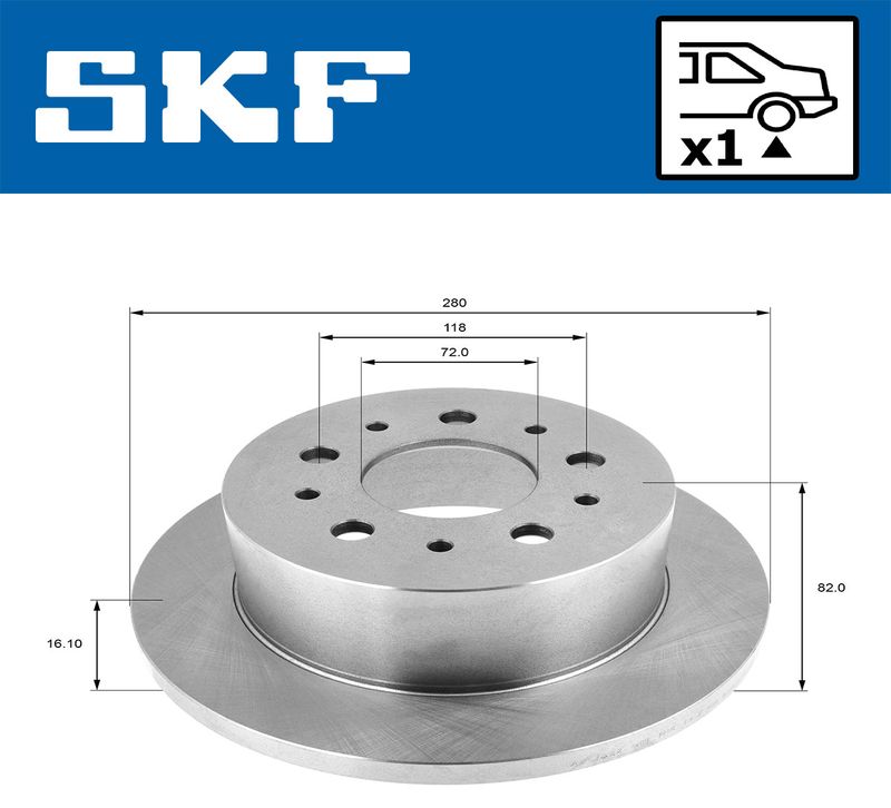 Гальмівний диск, Skf VKBD90131S1