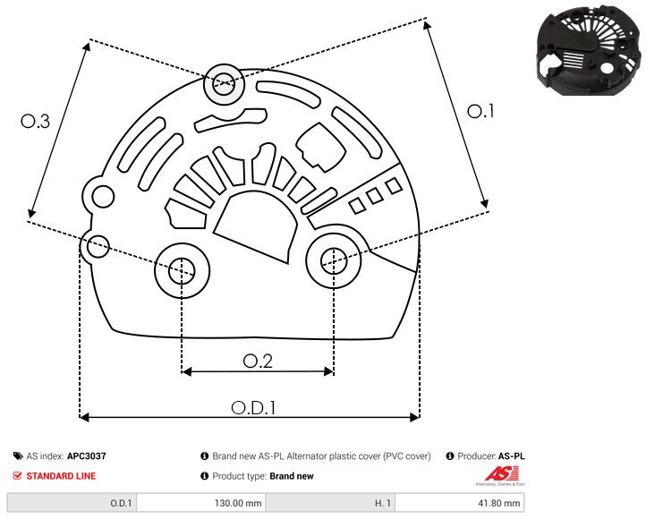 Kaitsekate, generaator, AS-PL APC3037