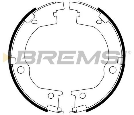 Комплект гальмівних колодок, стоянкове гальмо, Bremsi GF0803