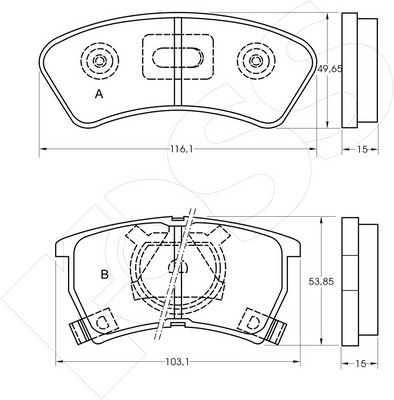 1-GNC R-352 - Brake Pad Set, disc brake